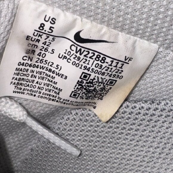 Nike Air Force 1 Low '07 Triple White Leather Men’s Size 8.5 - Picture 9 of 10